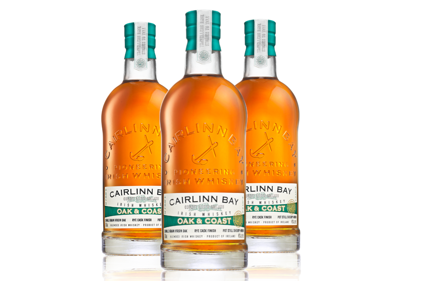 Cairlinn Bay "Oak & Coast" Blended Irish Whiskey 3-Pack - FREE Shipping!
